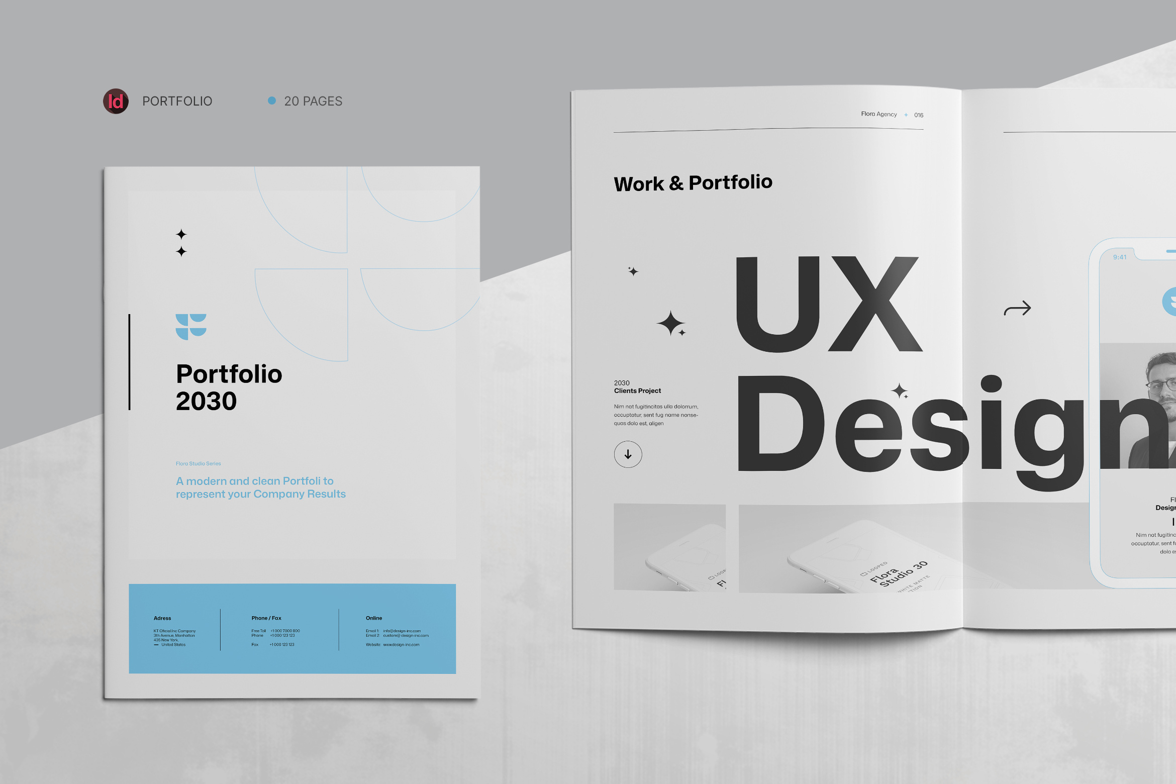 Portfolio a4 agency architecture art book booklet brochure business clean corporate customizable design elegant fashion flexible interior kreatetribe layout letter