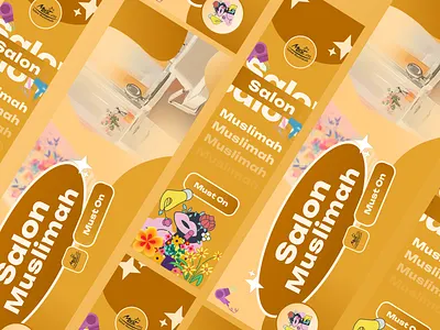 Salon Banner Design 2d banner branding canva design eye cathing focus graphic design highlight illustration indonesia logo modern moslem muslim promotion salon salon muslim typography vector