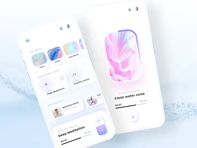 Ai meditation app design ai app ai app design ai meditation app ai wellness app app app design app designer app developer calm app clean app clean design fitness app meditation app mindfulness app minimal app modern app ui designer ux designer wellness app