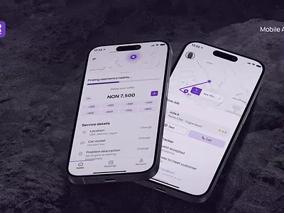 Breeze App autotech mobile app prototype uiux user research wireframe