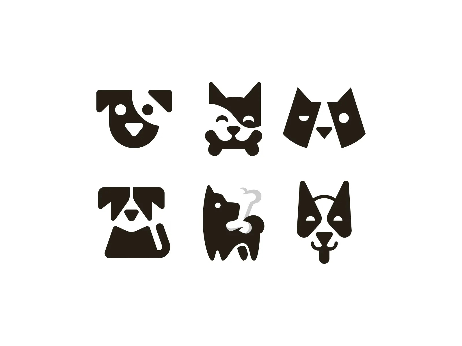 Dogs logos animal brand brand designer branddesigner branding branding designer brandingdesigner dog dog logo logo logo design logo designer logodesign logodesigner logotype negative space negative space logo pet
