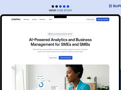 BizPilot dashboard design fintech saas uiux