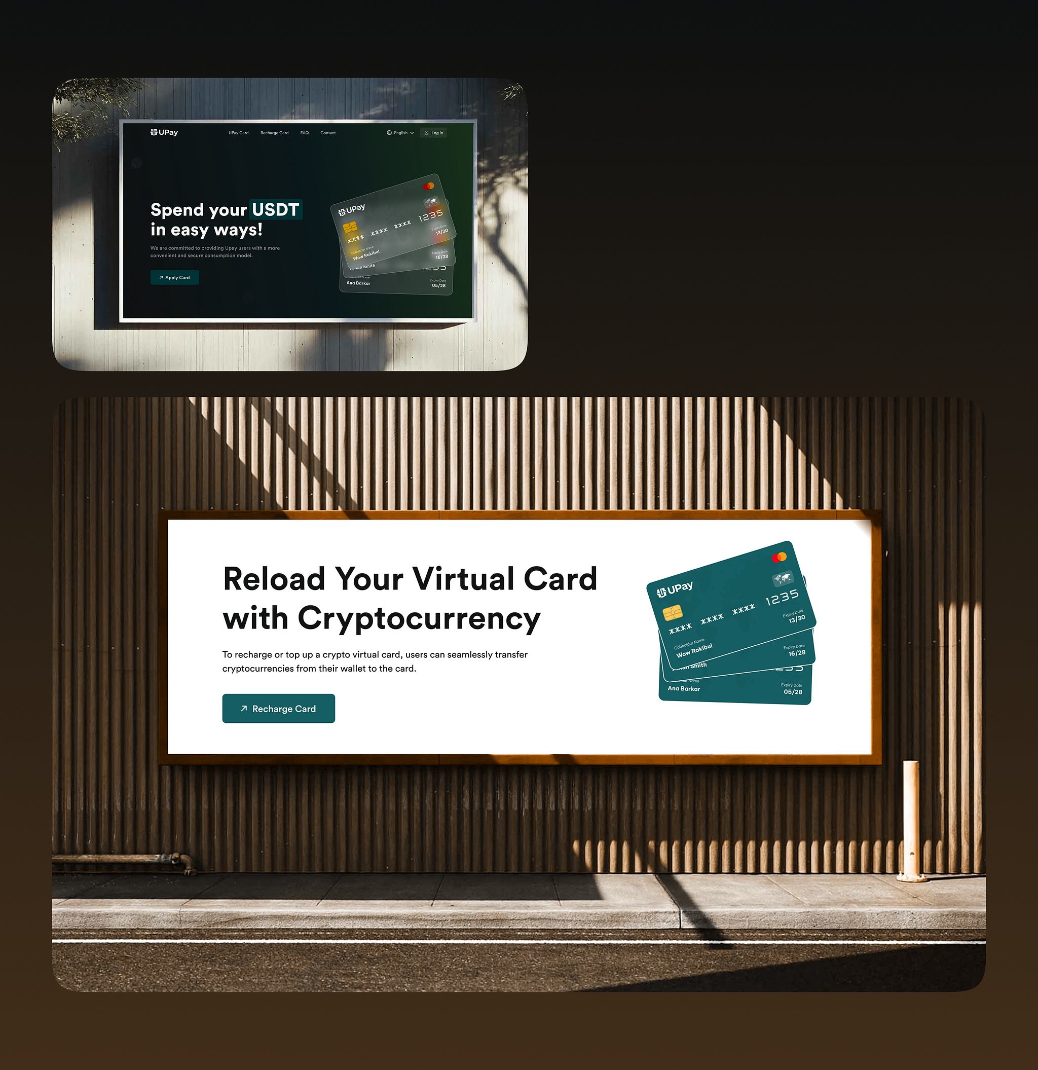 Upay Card – Spend USDT Seamlessly | Crypto Payment Landing Page by Arafat  UIX on Dribbble