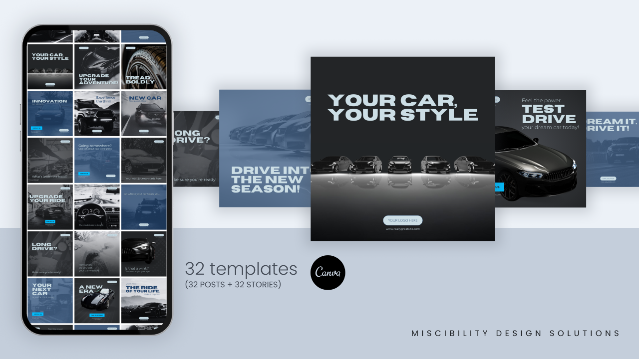 Social Media Canva Template for Automotive Industry, Car Dealers automotive industry canva car dealer cars design graphic design industrial social media