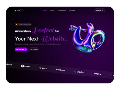 3D Animation & Motion Design Platform 3d design 3d landing page 3d web ai dashboard animation ui creative tools data visualization framer futuristic ui intelligence dashboard interactive ui minimal ui modern landing page motion design osint intelligence osint platform product design saas ui ui ux design webflow