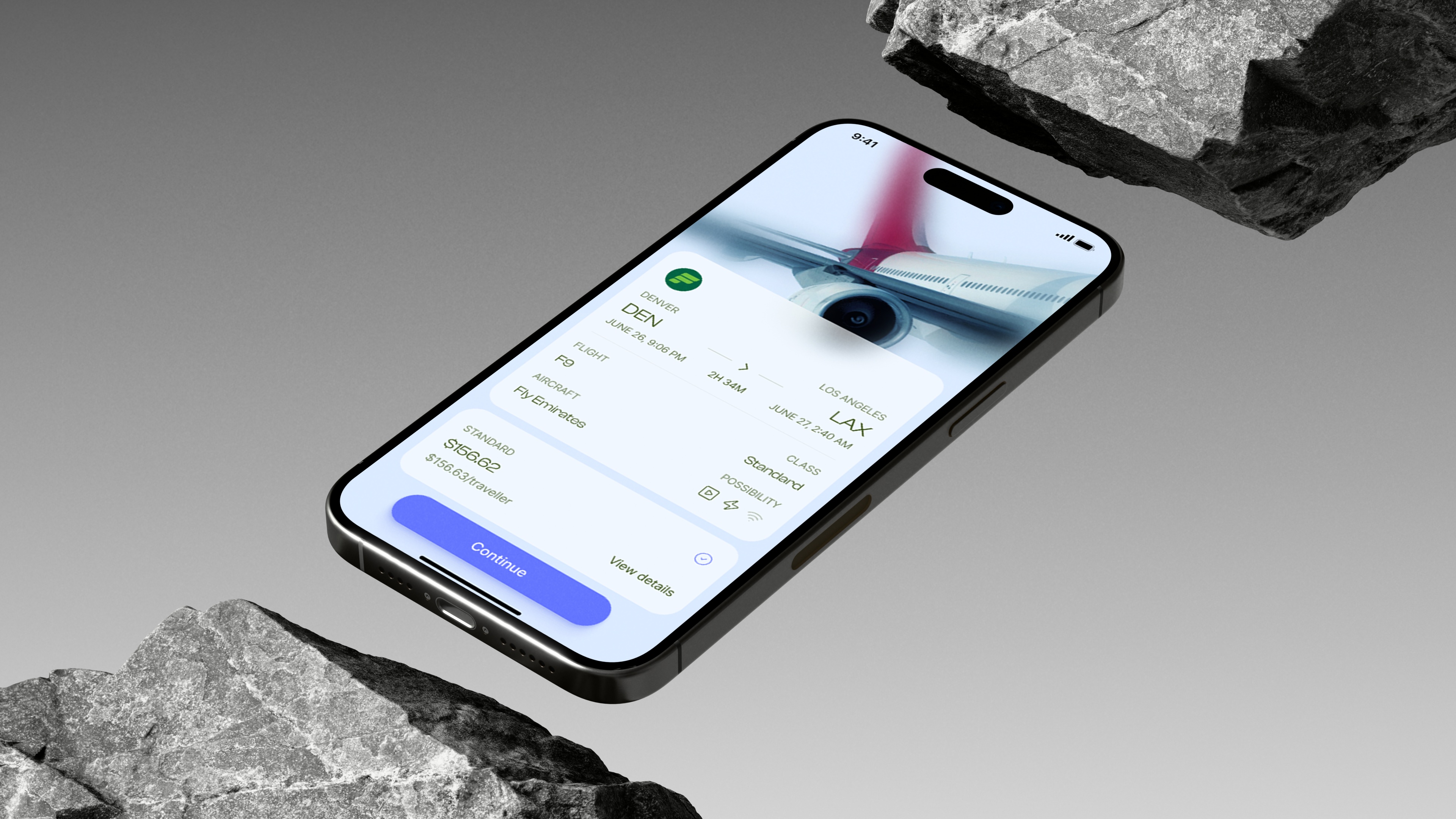 AI-Powered Flight Booking App UI/UX Design ai powered app ai travel assistant airline app booking interface dribbble shot flight booking flight search app ios app mockup minimalist travel design mobile app design product design purple gradient ui travel app ui user friendly booking ux design concept