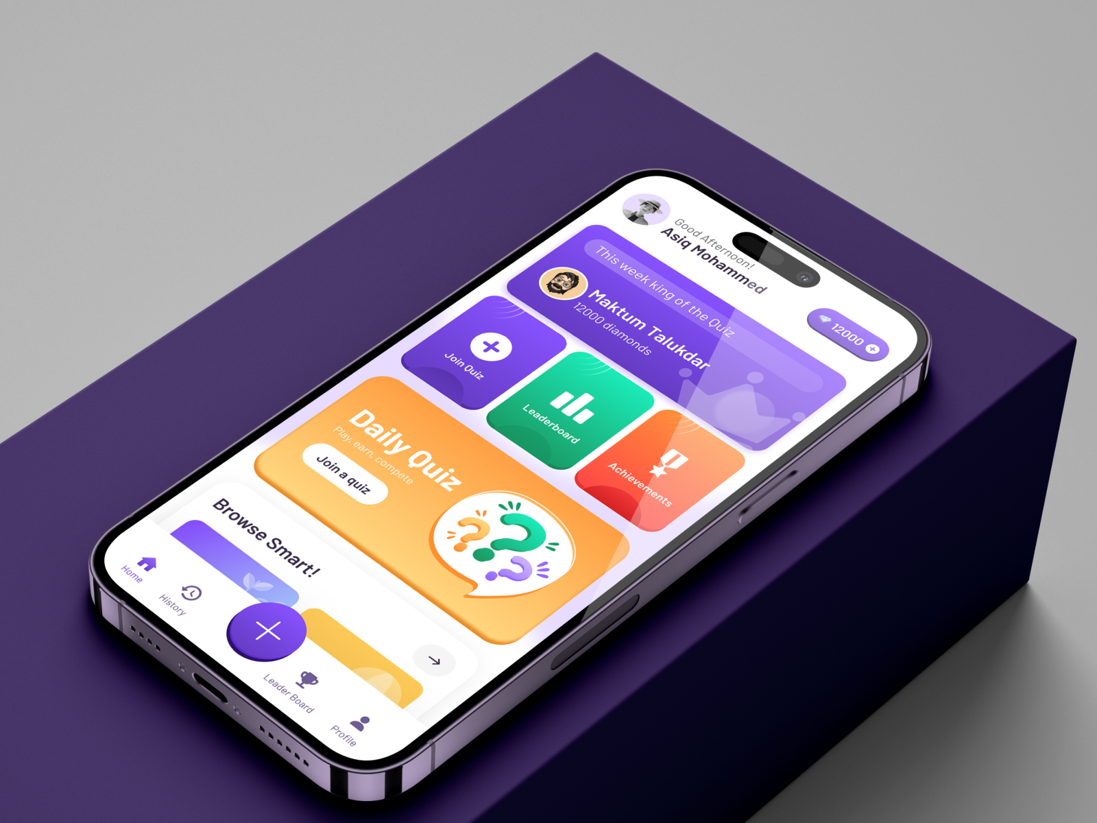 Interactive Quiz App Design – QuizKwick by Asiq M. for Netro Systems on ...
