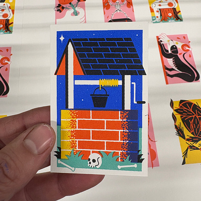 Poisoned Well Mini Screen Print colour design editorial illustration illustration print print making screen printing