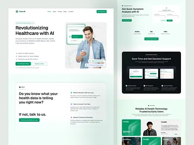 AI Health & Wellness — Website Landing Page 🌿🤖 ai health ai website homepage landing page web webdesign website website design