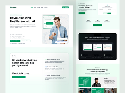 AI Health & Wellness — Website Landing Page 🌿🤖 ai health ai website homepage landing page web webdesign website website design