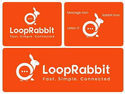 Where Messages Move Faster Logo communication connected fast instant loop messaging network simple smart speed