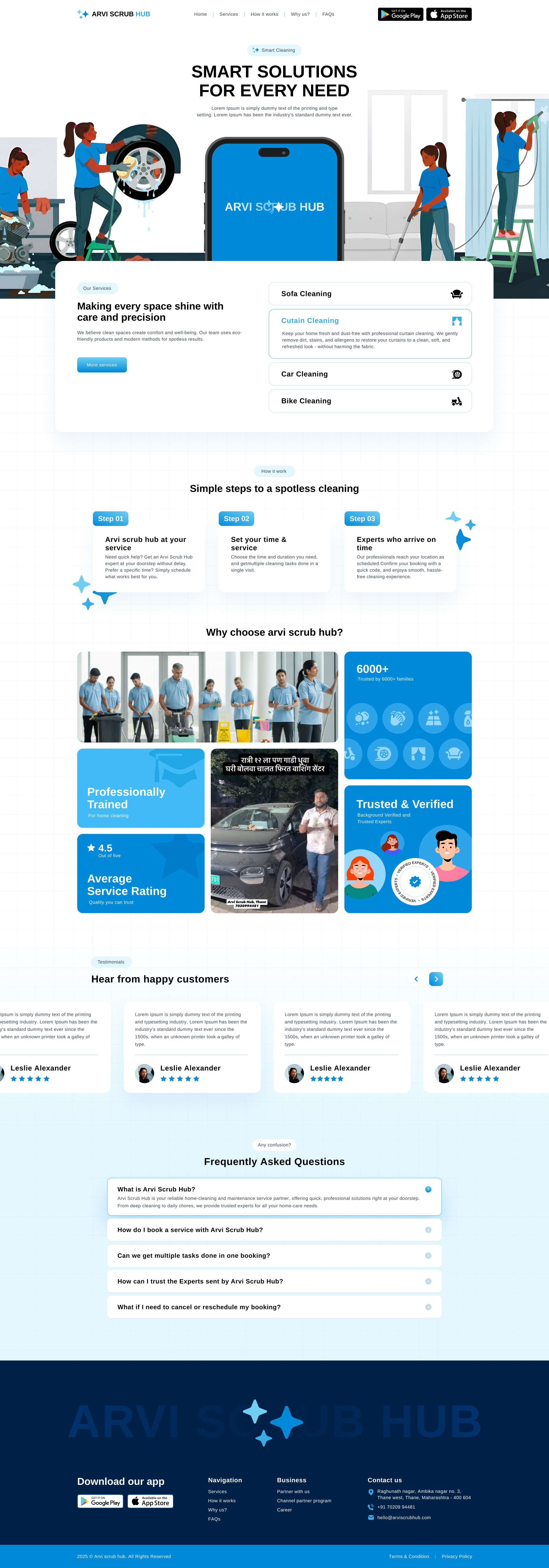 UI Design - ArviScrubHub branding graphic design logo ui ux