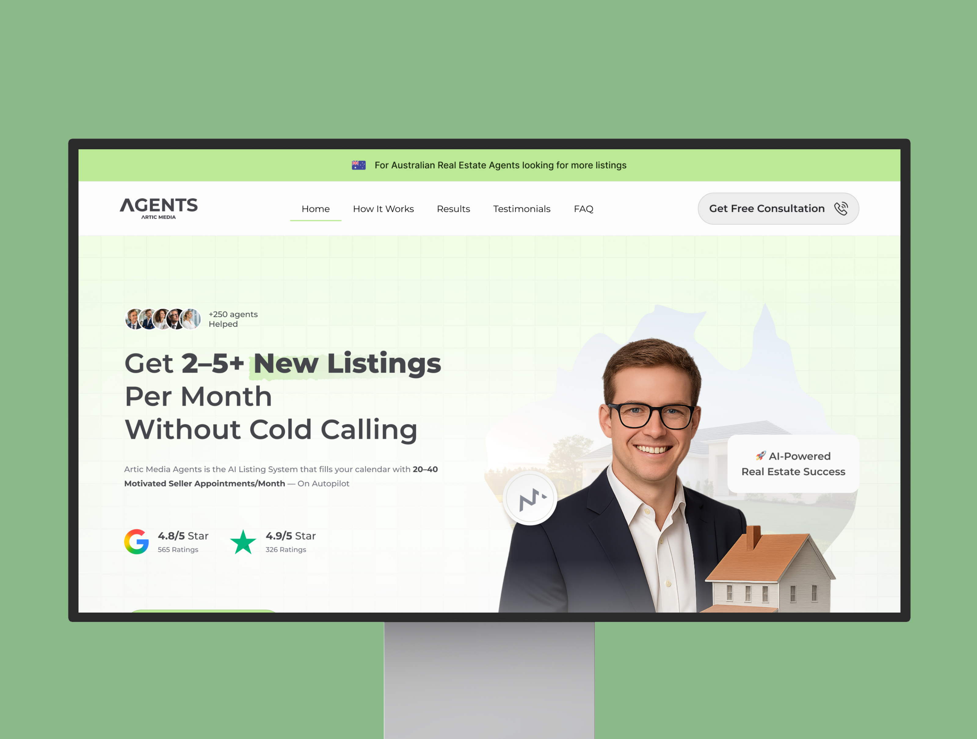 Conversion Focused Website for AI Listing System agency ai powered ai website b2b website branding conversion design conversion focused creative design framer landing page marketing website real estate real estate landing page real estate website ui ux ui design web design webflow website redesign