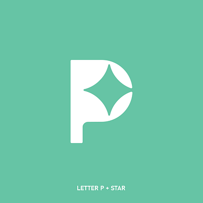 Letter P + Star branding combination logo design illustration letter logo letter p logo logo design logo designer minimal logo p p logo star star logo text logo