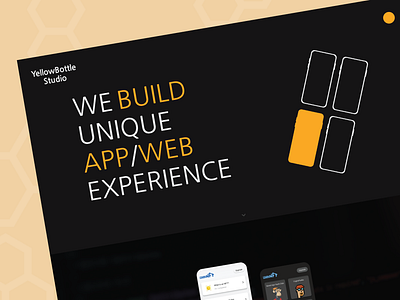Yellow Bottle Studio v2 app application apps branding coding dart design flutter illustration logo mobile mobileapps programming studio ui
