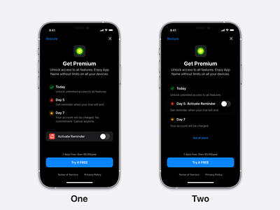 Subscription during onboarding app app design apple flat icon iphone notification notifications onboarding onboarding flow premium subscription ui ui kit ux