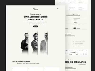Mentors landing page academic e learning education landing page learning mentor online course online learning school training ui web design webflow website website design
