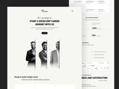 Mentors landing page academic e learning education landing page learning mentor online course online learning school training ui web design webflow website website design