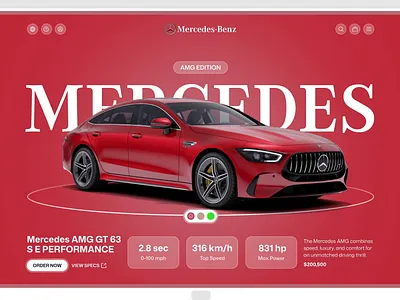 Car UI Website Design Figma animation design figma graphic design illustration landing page modern ui