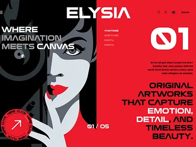 Art Studio Landing Page art work design studio digital digital art graphic design hero homepage illustration landing page minimal header typography ui uiux ux web design website