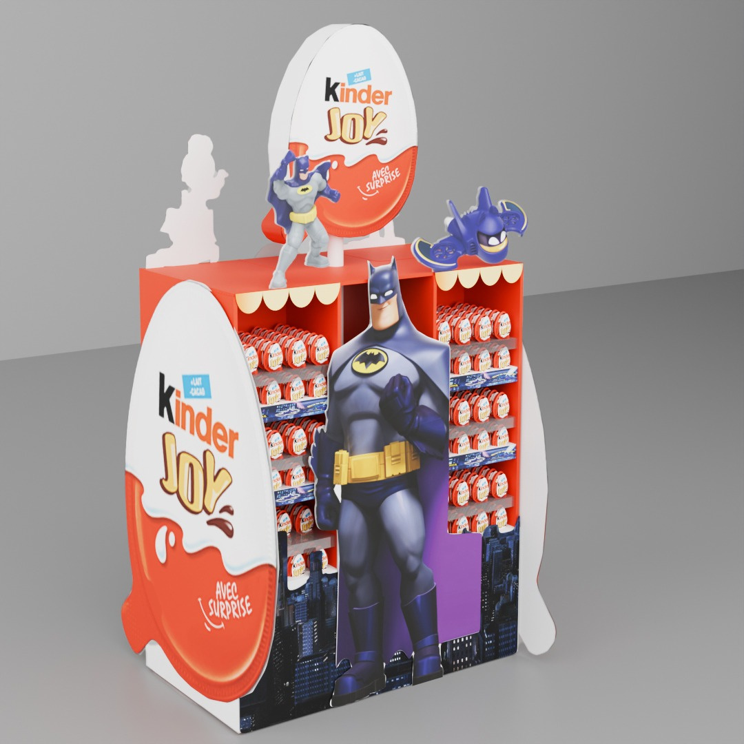 3D Floor Standing Unit of Kinder Joy for Retail Display 3d animation branding graphic design logo motion graphics ui