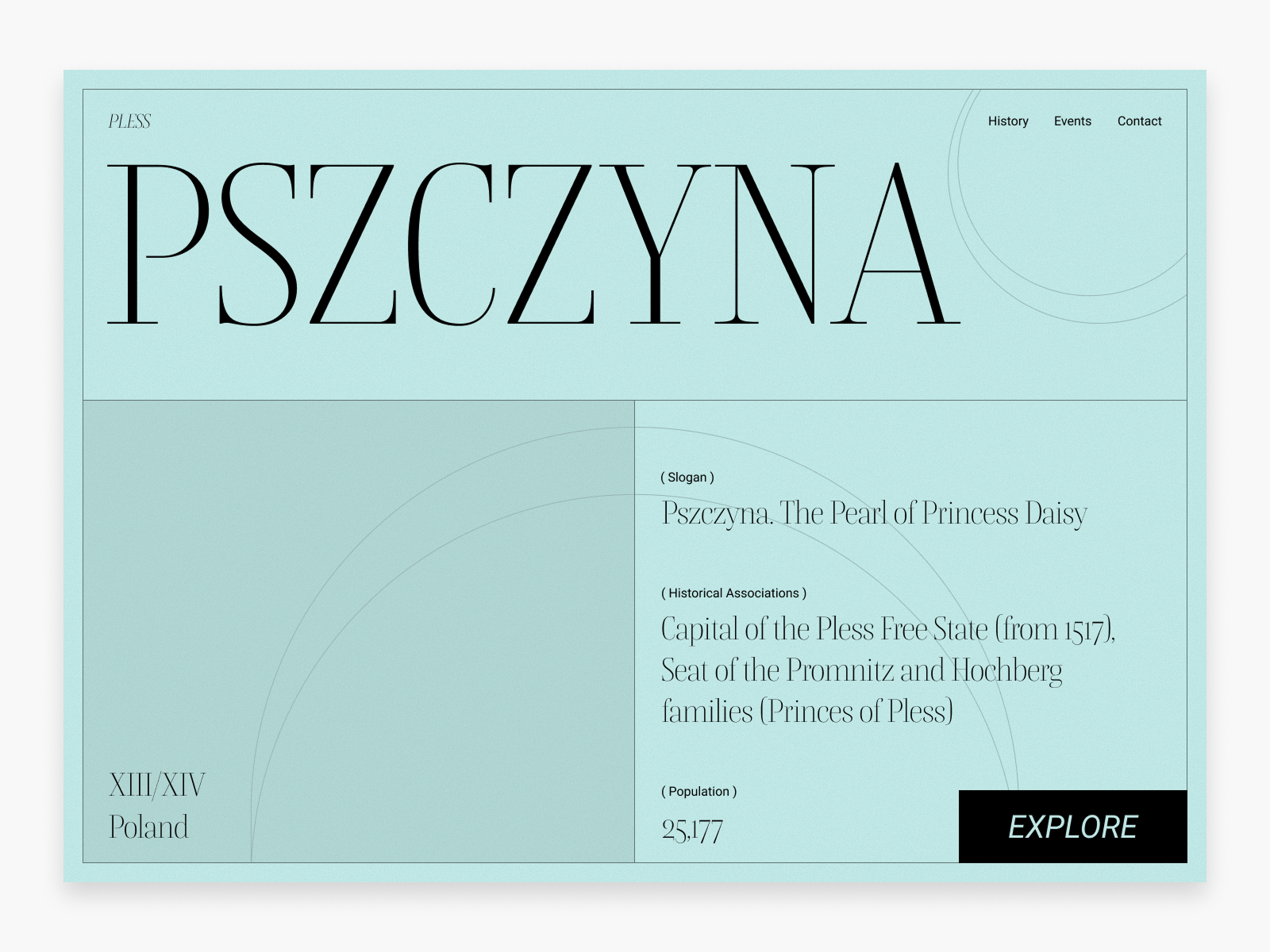 City - Hero Section v2 city hero section history landing page minimal swiss web design webdesign website