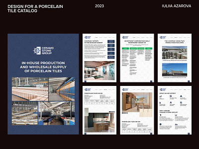 A4 Vertical Catalog Design: Porcelain Stoneware for Ceramo Group a4 catalog architectural design brochure design building materials catalog design ceramo stone group cmyk corporate identity interior design interior materials layout design porcelain stoneware premium design print design product catalog sales tool texture visualization tiling typography vector