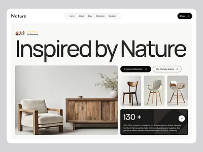 Furniture Home Decor Web Design | UX UI | Naturé branding decor design designer developer décor figma furniture home modern naturé ui ux web design web development website