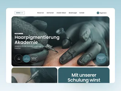Hair Pigmentation Training Platform – UI/UX Concept app branding creative landing pages design education ui landing page minimalist design modern uiux modern website training platform typography ui ui ux ux web design