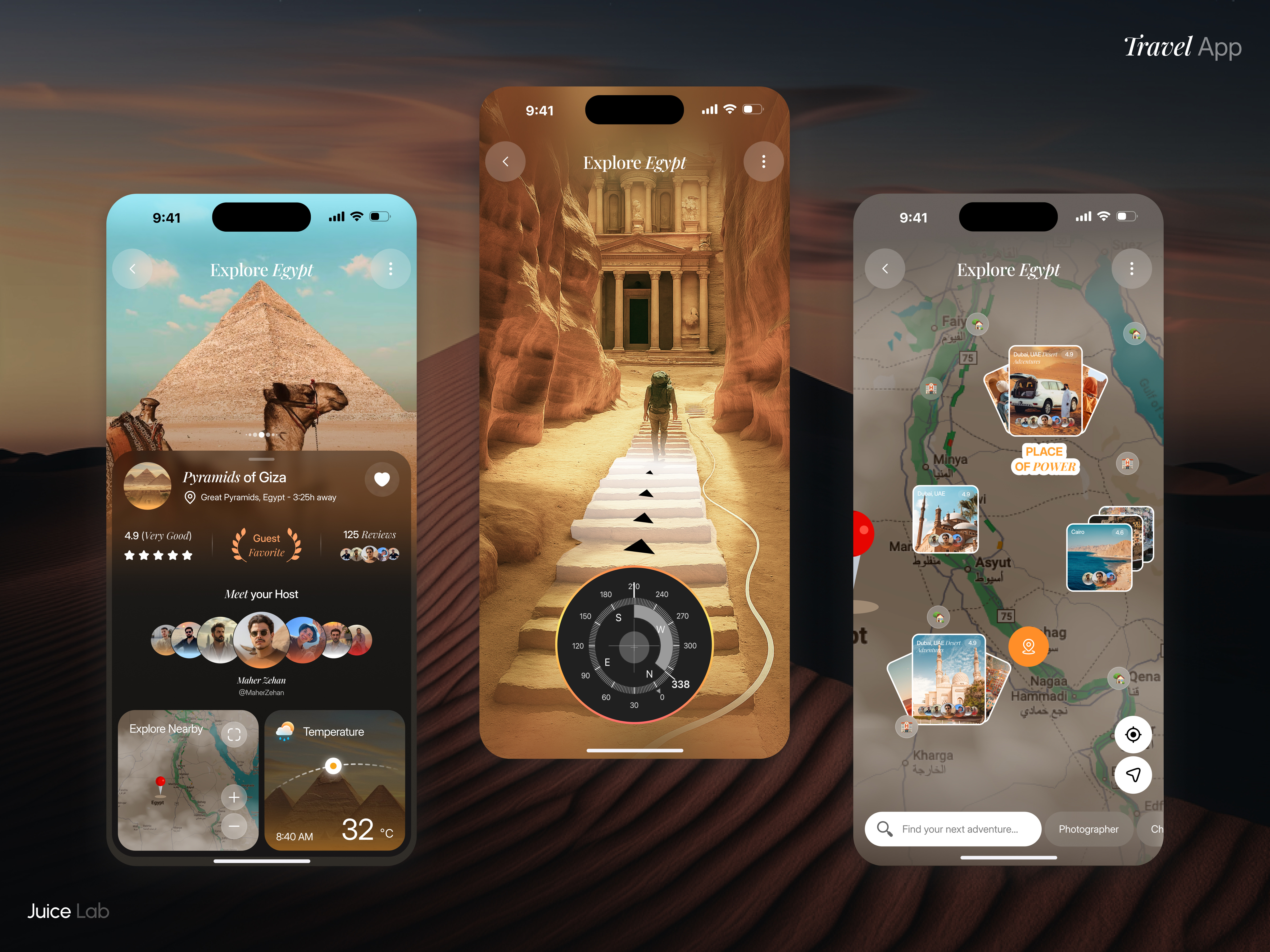 Example of Travel App Website & Product UI UX Design