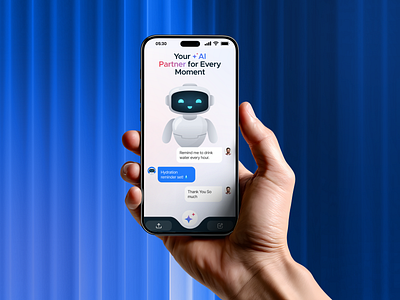 AI Chat App – Mobile ai assistant app ai chat app chat ui design chatbot ui messaging app ui mobile ui penolab
