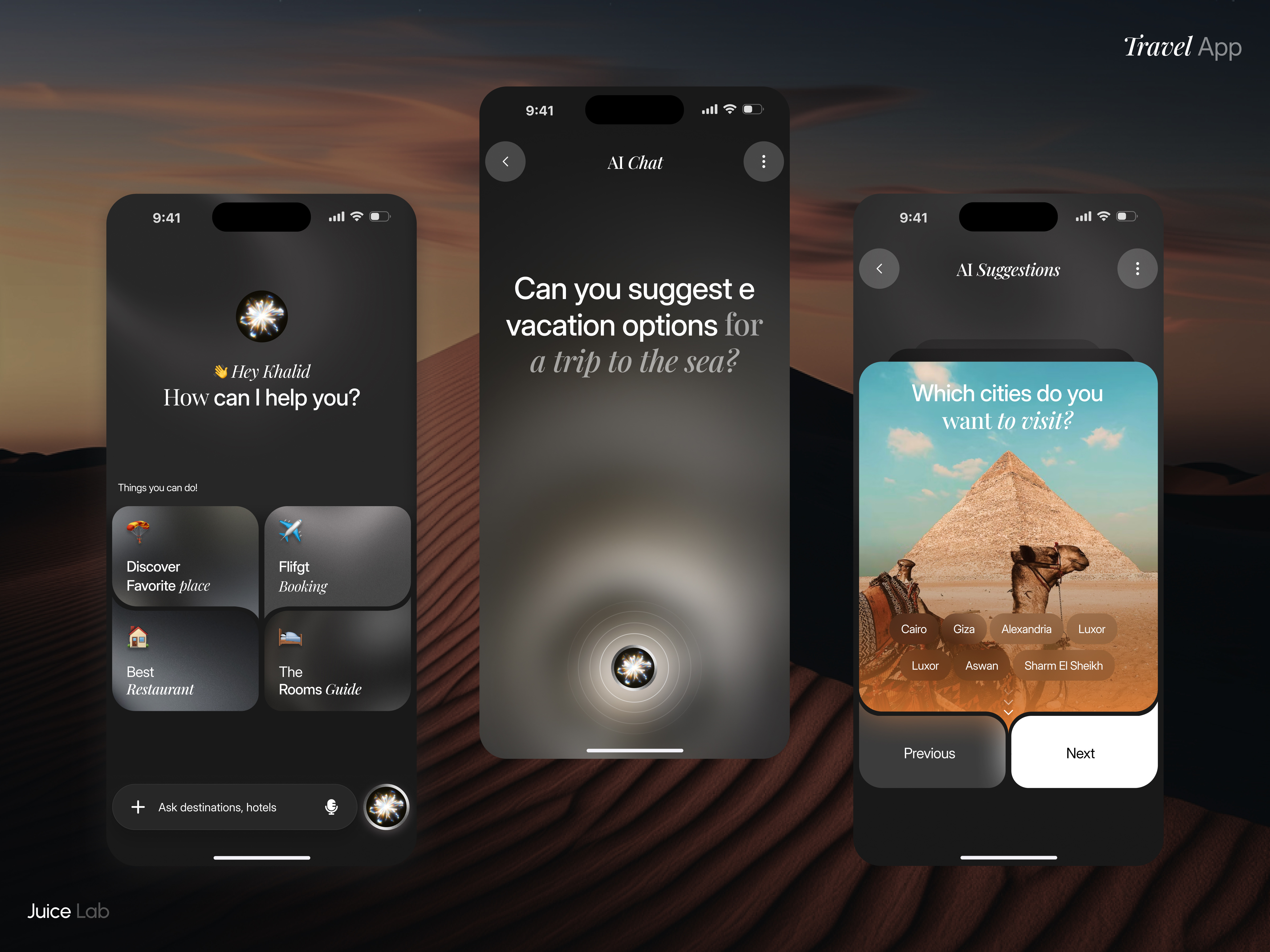 Example of Travel App Website & Product UI UX Design