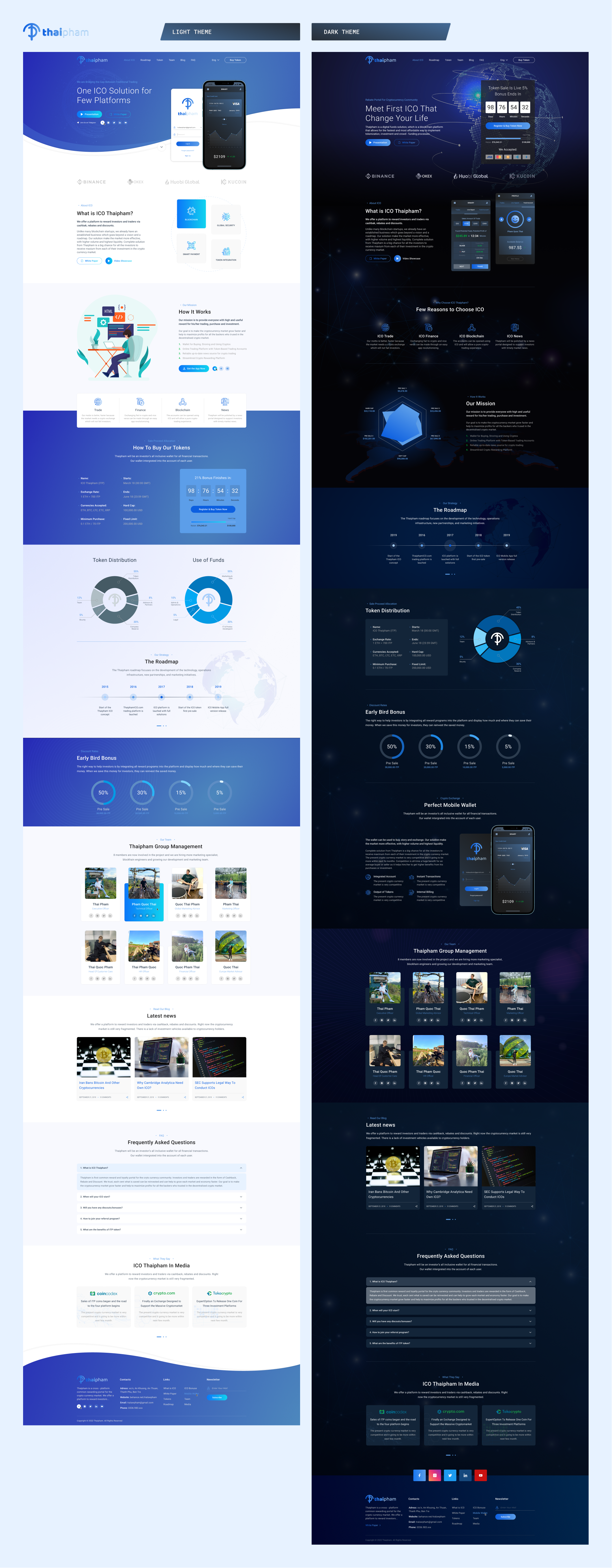 Thaipham ICO - Blockchain UI figma illustrator ui ux web