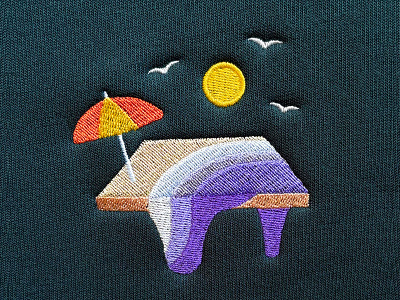 flat beach v2 abyss acre beach drip edge flat float ocean sand sea seagull shore space square sun umbrella vacation