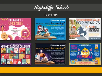 Highcliffe School Poster Designs branding graphic design