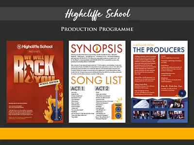 We Will Rock You Programme Design & Layout branding graphic design