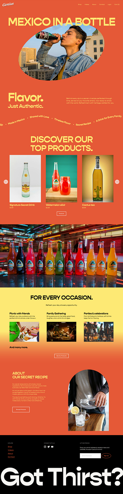 Genius Beverages - Website