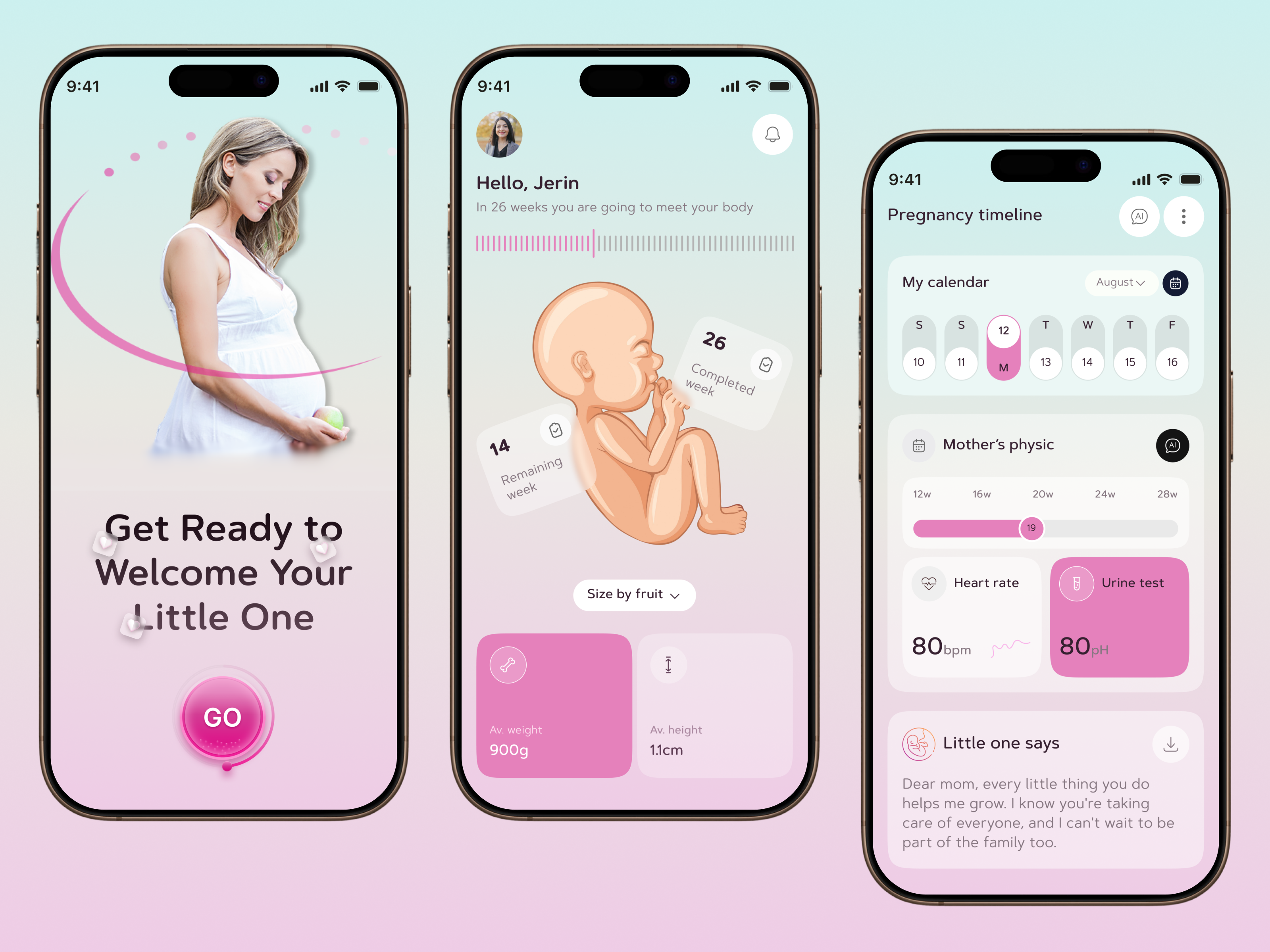 Example of Pregnancy Period Tracker Mobile App