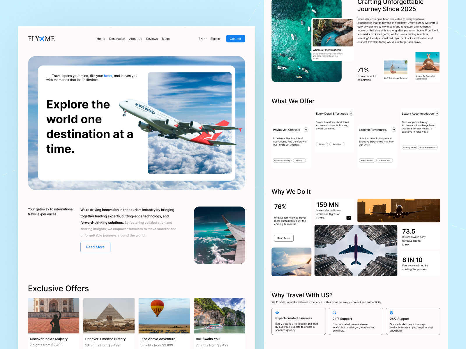 Travel Agency | Landing Page figma landing page ui web design
