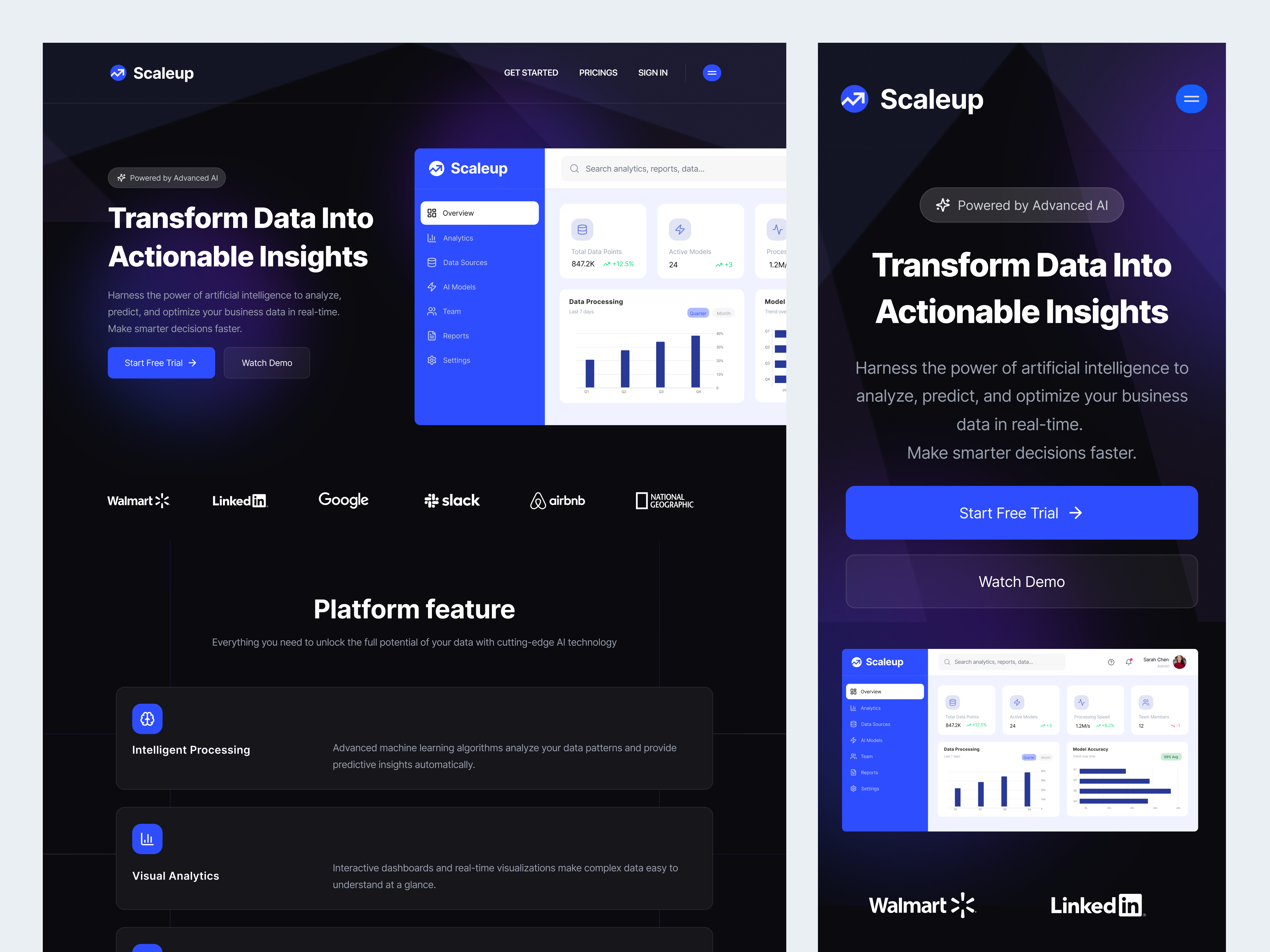 Example of Landing Page Design In Figma Responsive