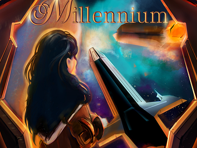 Premade Sci-fi Cover Girls of Millennium artist asain author book cover branding design graphic design illustration lgbtq minority novel premade premade book cover premade cover science fiction cover scifi typology writer young adult young adult sci fi