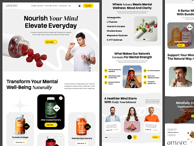 Supplement website / landing page / web design / ecommerce ecommerce ecommerce website framer framer designer framer website graphic design jabel landing page landing page design minimal minimal design minimalist design supplement product supplement website ui design ui ux web design website website mockup
