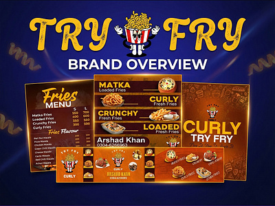 Try Fry — Fast Food Branding & Interior Identity Design advertising brand identity branding corporate identity environmental graphics fast food branding food photography graphic design interior branding layout design logo design marketing materials menu design packaging design portfolio print design restaurant design shop signage typography visual identity