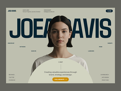 JOEA RAVIS branding design typography ui uiux ux web