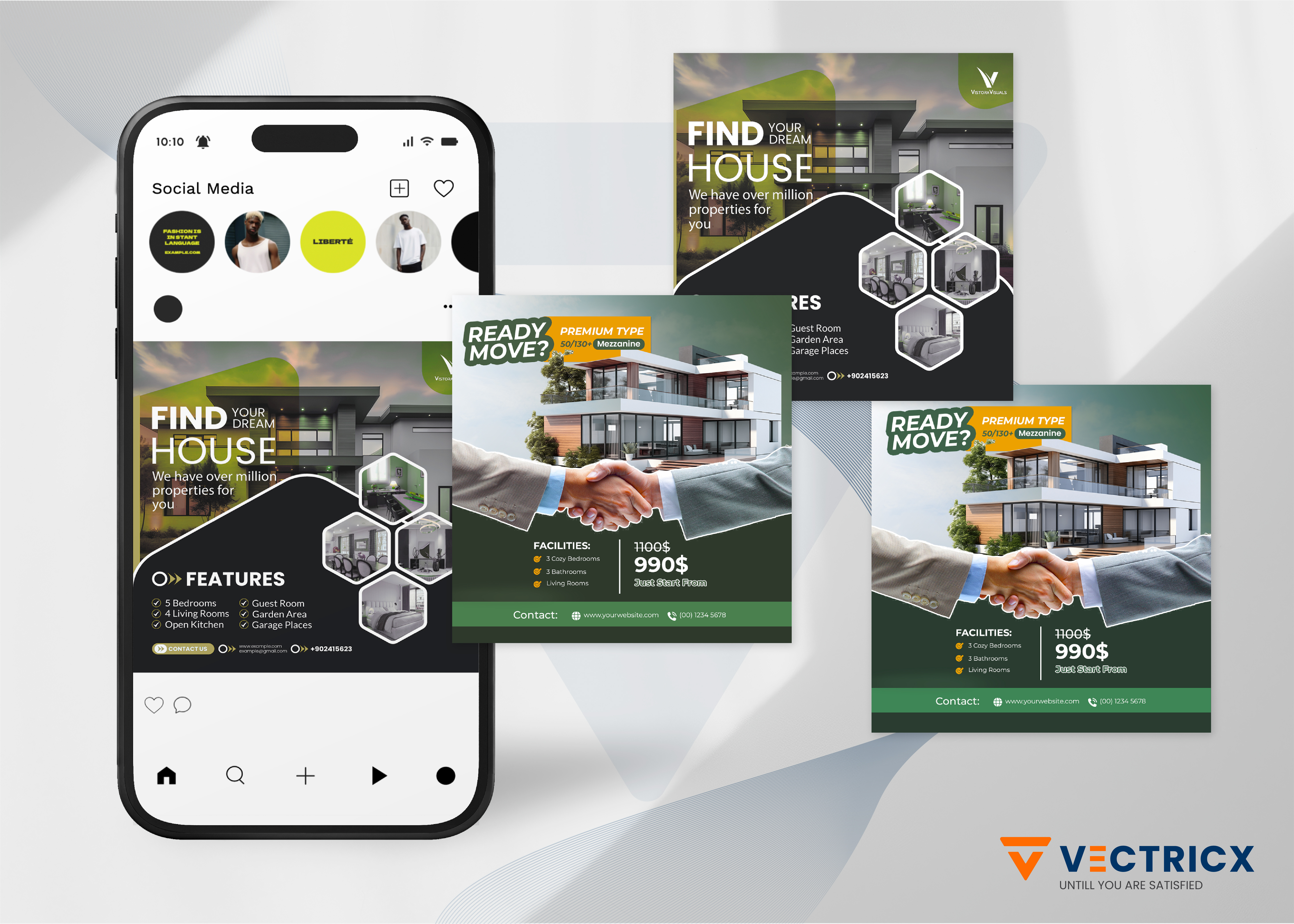 Modern Housing & Property Promotion Post Design 3d design apartment sales graphic design portfolio instagram templates luxury homes property marketing real estate ads real estate bundle realtor branding social media kit