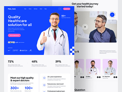 Medical Landing Page doctor homepage hospital landing page medical saas website website design