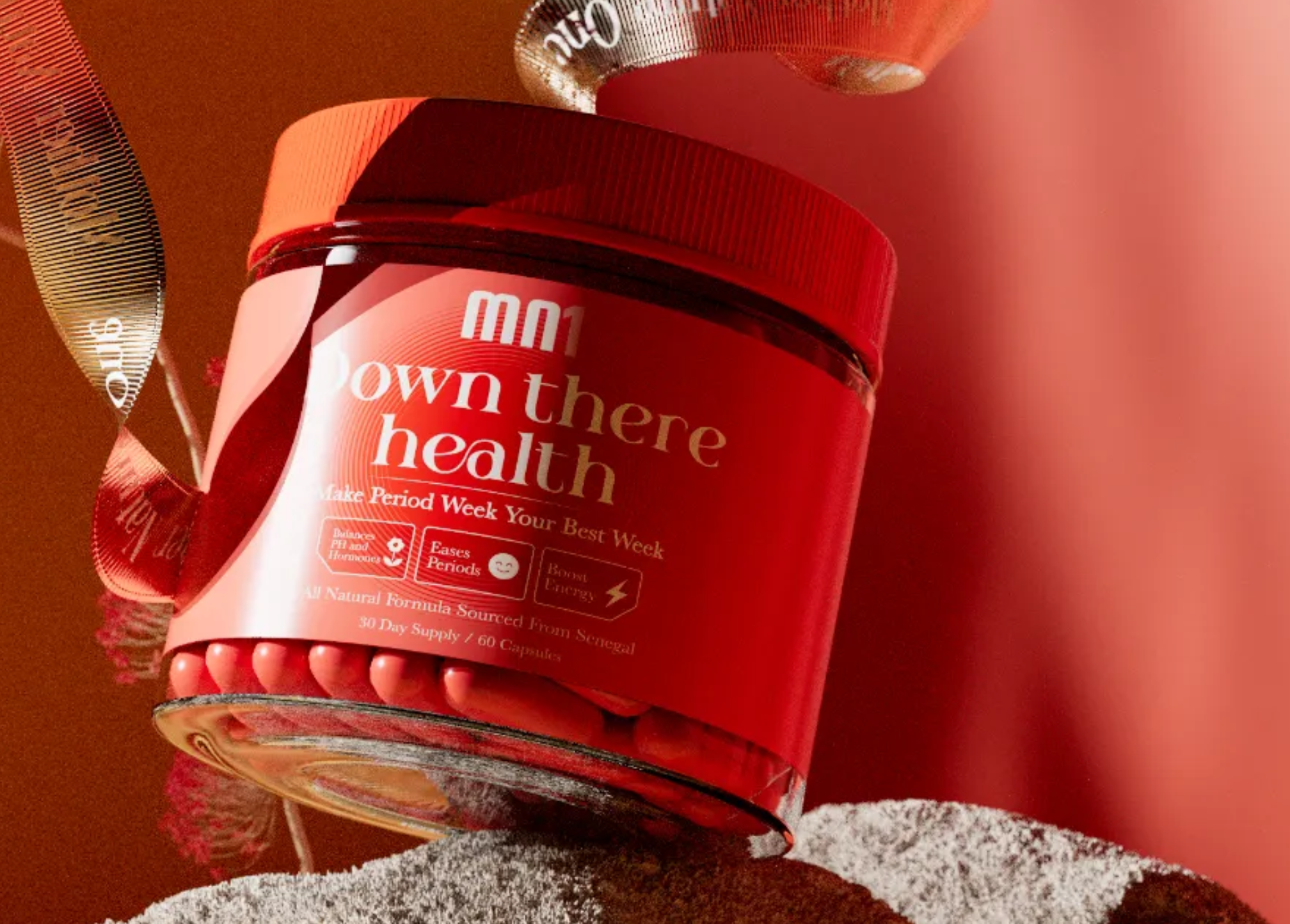 Women’s wellness supplement packaging design/3D visualization 3d bold bottle box care cinema 4d design graphic design health jar minimal packaging red redshift supplement visualization woman wellness