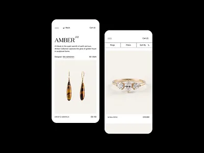 Jewelry Mobile Store UI bn digital branding design digital transformation ui