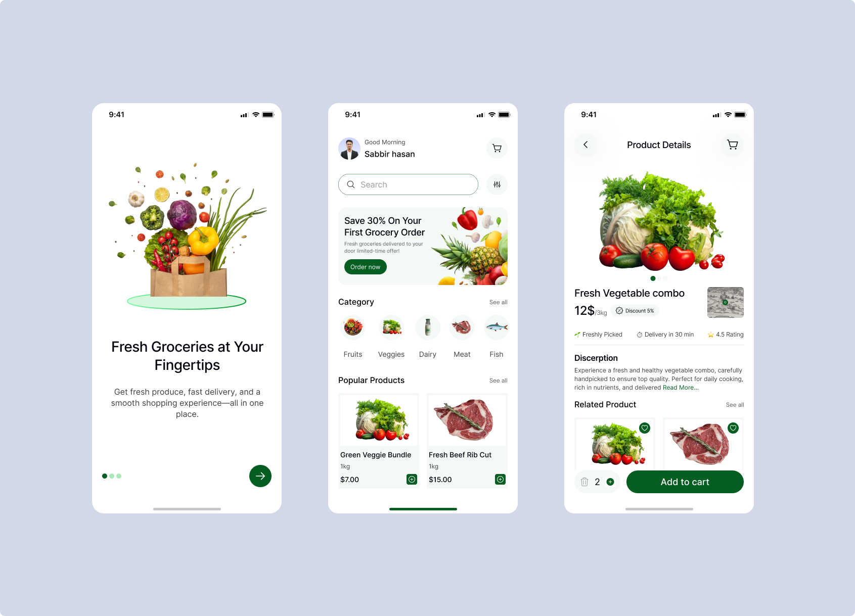 Example of Mobile App UI/UX Design (I Os  & Android)