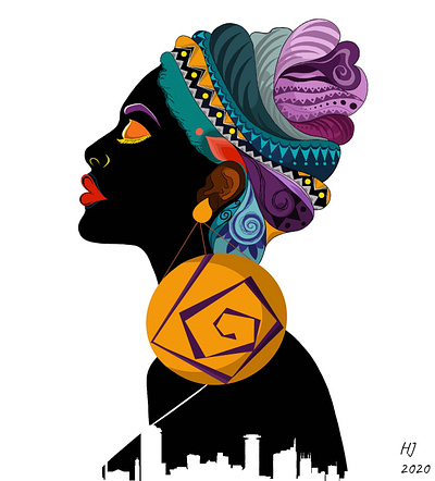 Multiculturalism of Nairobi coffee colours culture design digital art graphic design illustration kenya multicultural procreate silhouette skyline